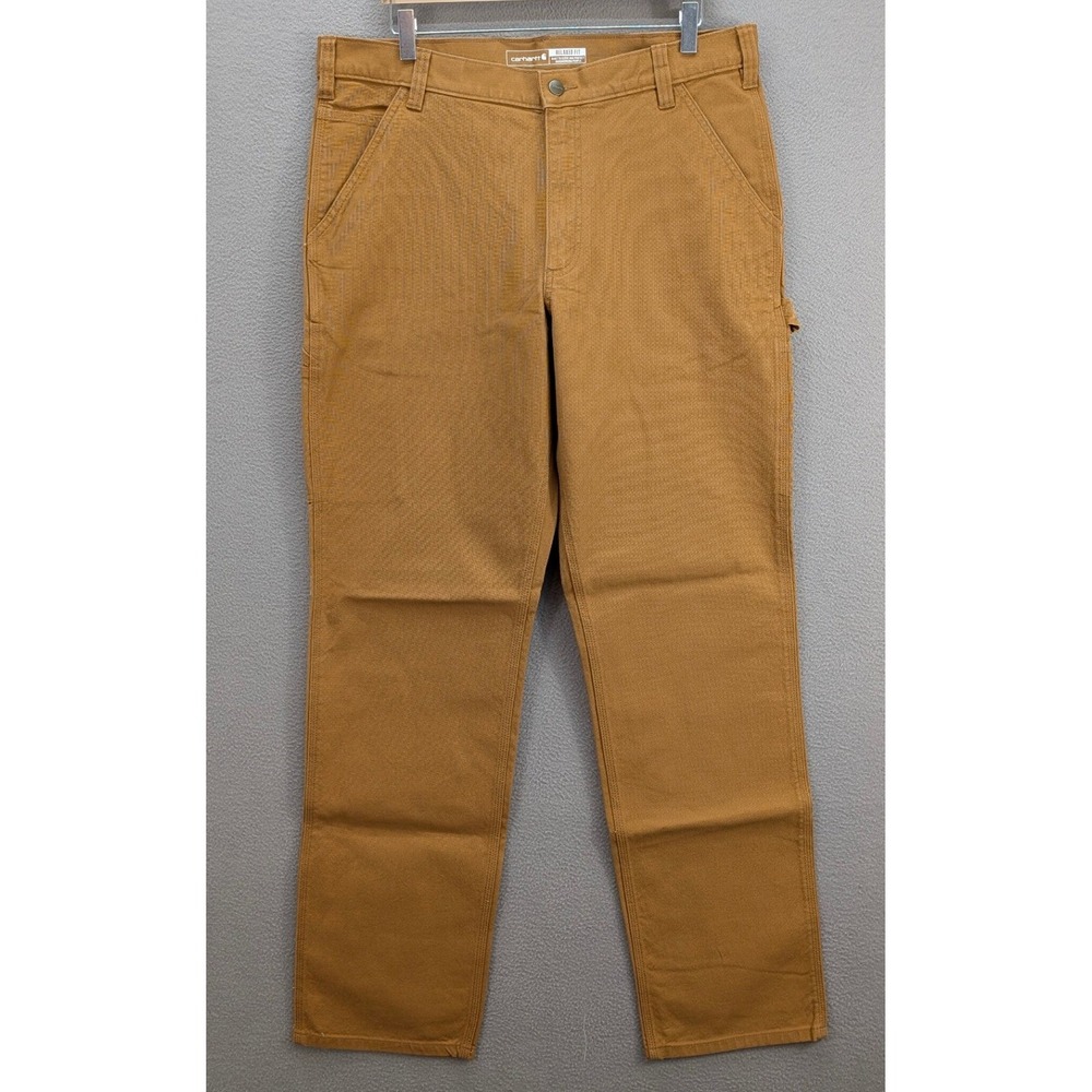 Carhartt Rugged Flex Relaxed‎ Fit Duck Utility Work Men's Pants Brown 36x36 NWT